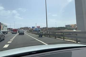 Accidente múltiple en la GC-1 a su paso por Telde, a la altura de La Pardilla/TA.